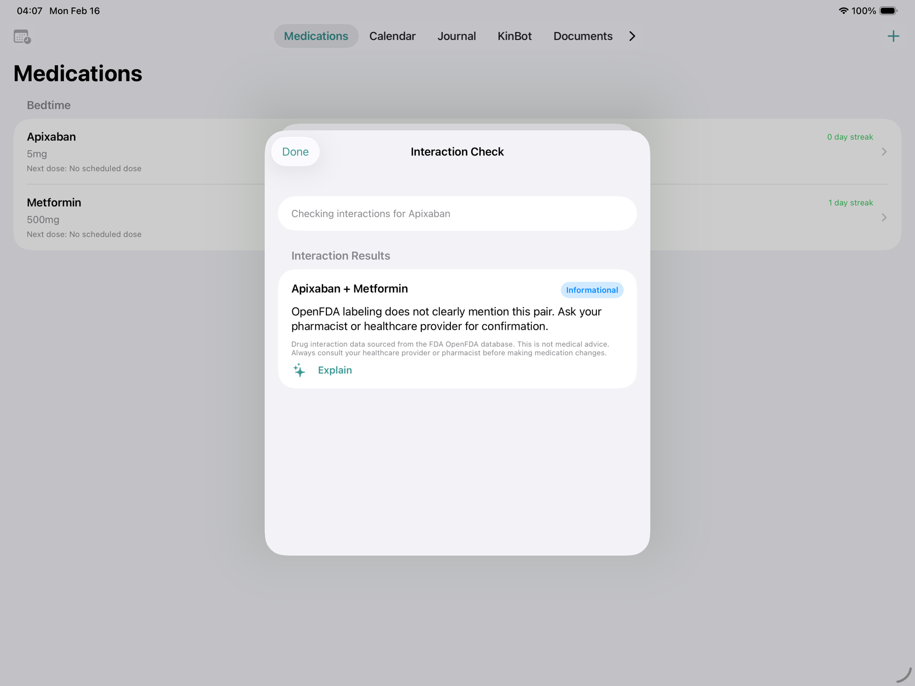 Medication tracking device mock
